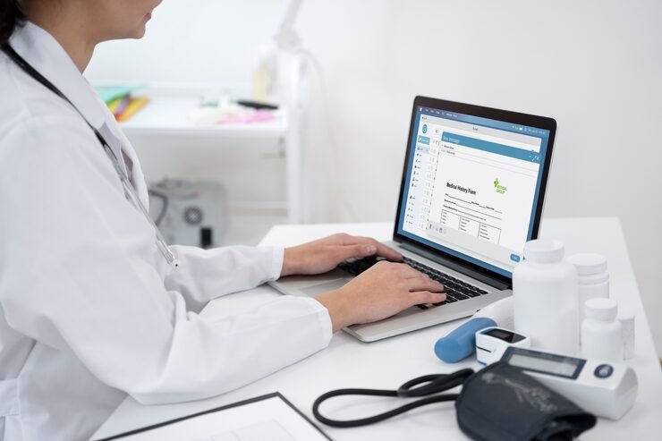Patient using SSM Health MyChart portal on mobile device