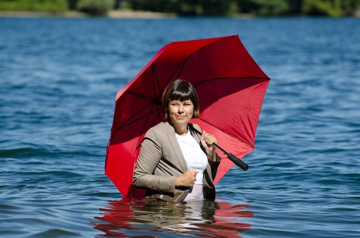 “Flooded home in a hurricane-prone area, illustrating the need for USAA flood insurance”