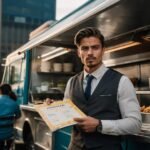 Food van business in the USA serving customers
