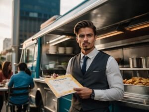 Food van business in the USA serving customers