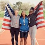Diverse group of young athletes connecting through sports