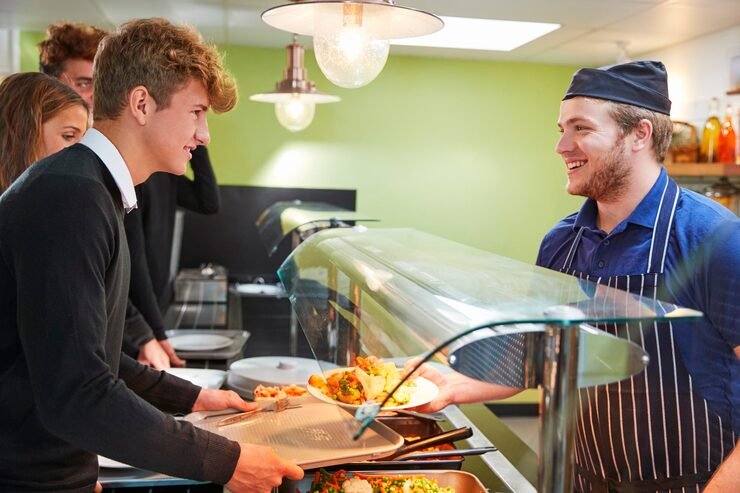 Food van business in the USA serving customers