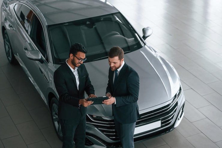 Customer signing Hyundai Finance loan paperwork in dealership 2025